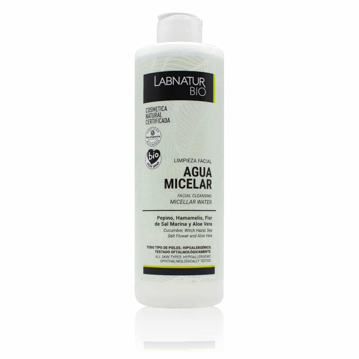 Agua Micelar Facial Labnatur Bio 250 ml | Limpia y Desmaquilla | Aloe Vera, Pepino y Hamamelis | Piel Sensible | Vegano_0