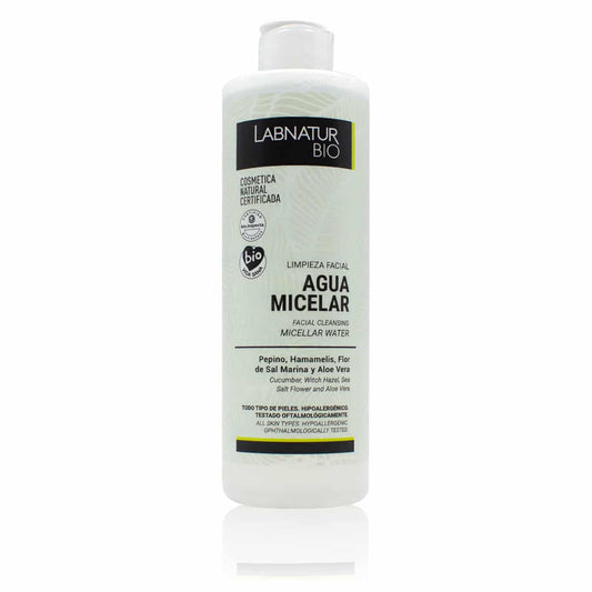 Agua Micelar Facial Labnatur Bio 250 ml | Limpia y Desmaquilla | Aloe Vera, Pepino y Hamamelis | Piel Sensible | Vegano_0