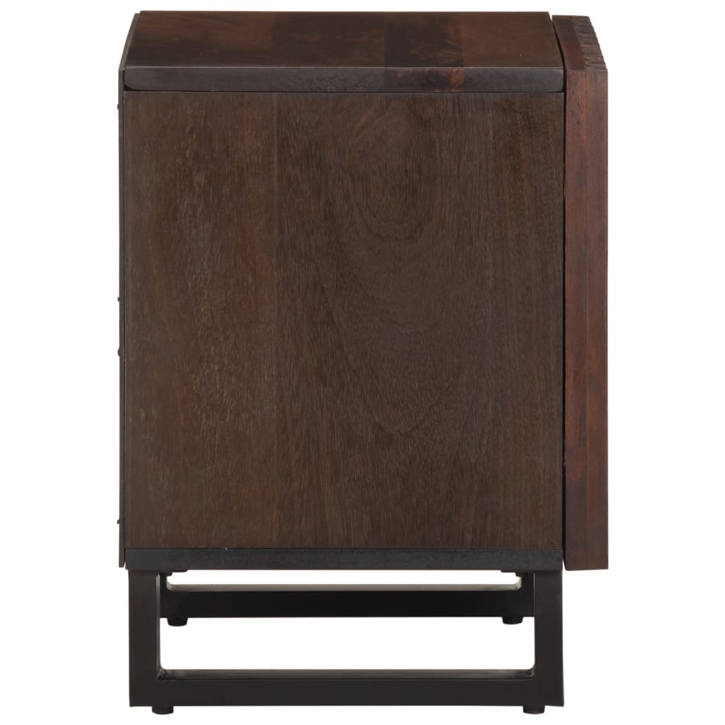 Mesitas De Noche 2 Uds Madera Maciza De Mango 40x34x46 Cm_3