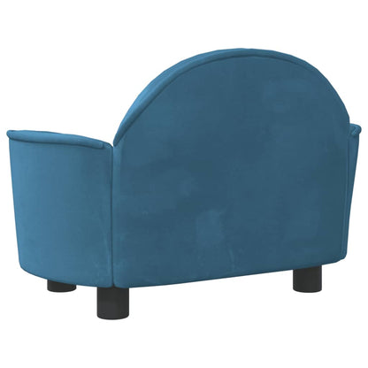Cama Para Perros De Terciopelo Azul 66x40x45 Cm / Vetonek_0