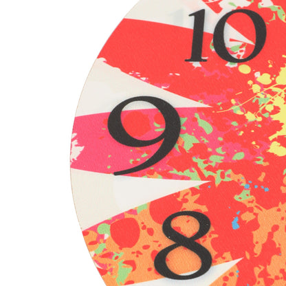 Reloj Decorativo Multicolor Mdf De Pared_2