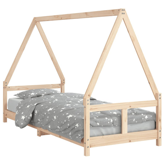 Vidaxl Estructura De Cama Para Niños Madera Maciza De Pino 80x200 Cm_0