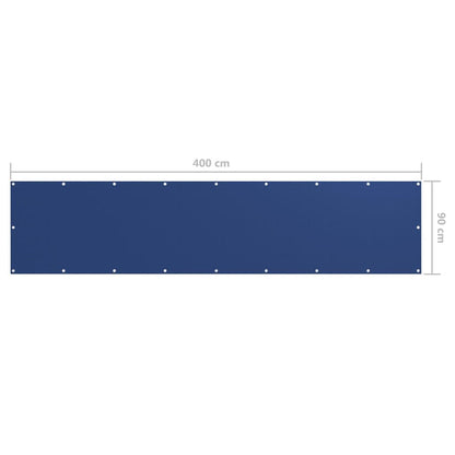 Vidaxl Toldo Para Balcón Tela Oxford Azul 90x400 Cm_4