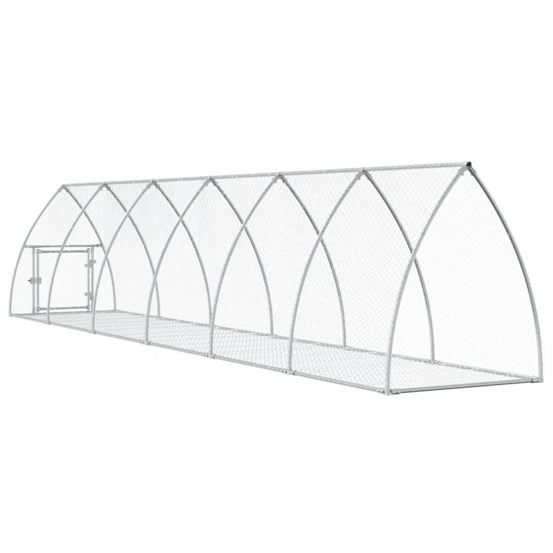 Vidaxl Conejera Acero Galvanizado Plateado 600x105x120 Cm_5