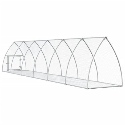 Vidaxl Conejera Acero Galvanizado Plateado 600x105x120 Cm_5