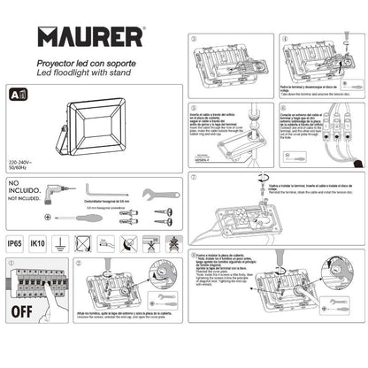 Foco Led Plano Potencia 20 Watt. 1600 Lumenes. Luz Blanca 4000ºk Protección Ip65. Cuerpo Aluminio. Foco Exteriores / Interiores