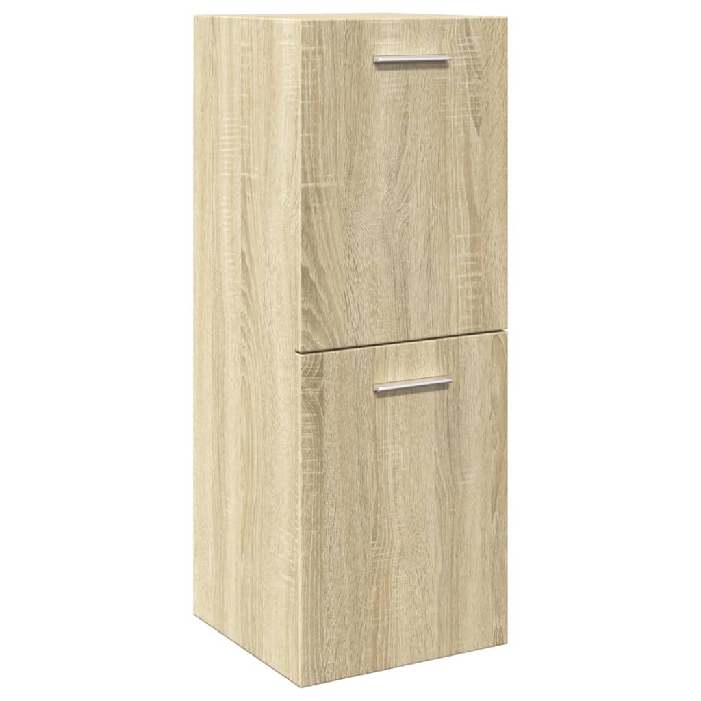 Juego De Muebles De Baño 5 Pzas Madera Ingeniería Roble Sonoma / Vetonek_1