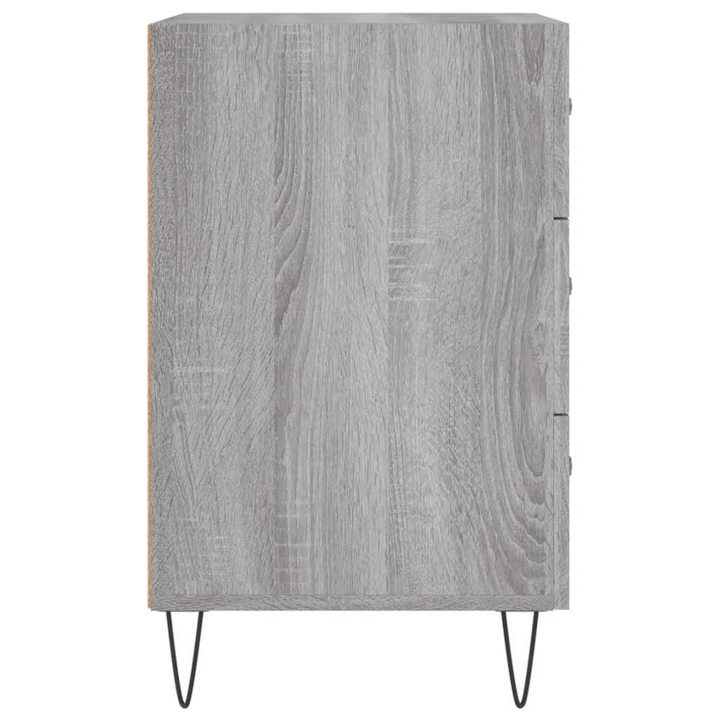 Mesita De Noche Madera De Ingeniería Gris Sonoma 40x40x66 Cm_4