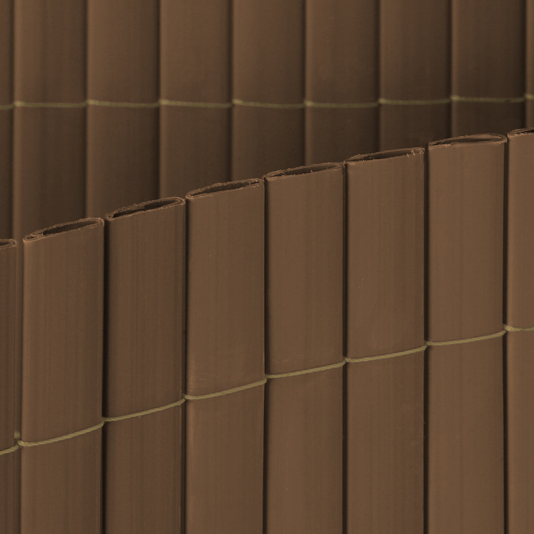 Cañizo Pvc Superior D/c Marrón - Perfecto Para Tu Jardín 2x5 M / Multicolor_1