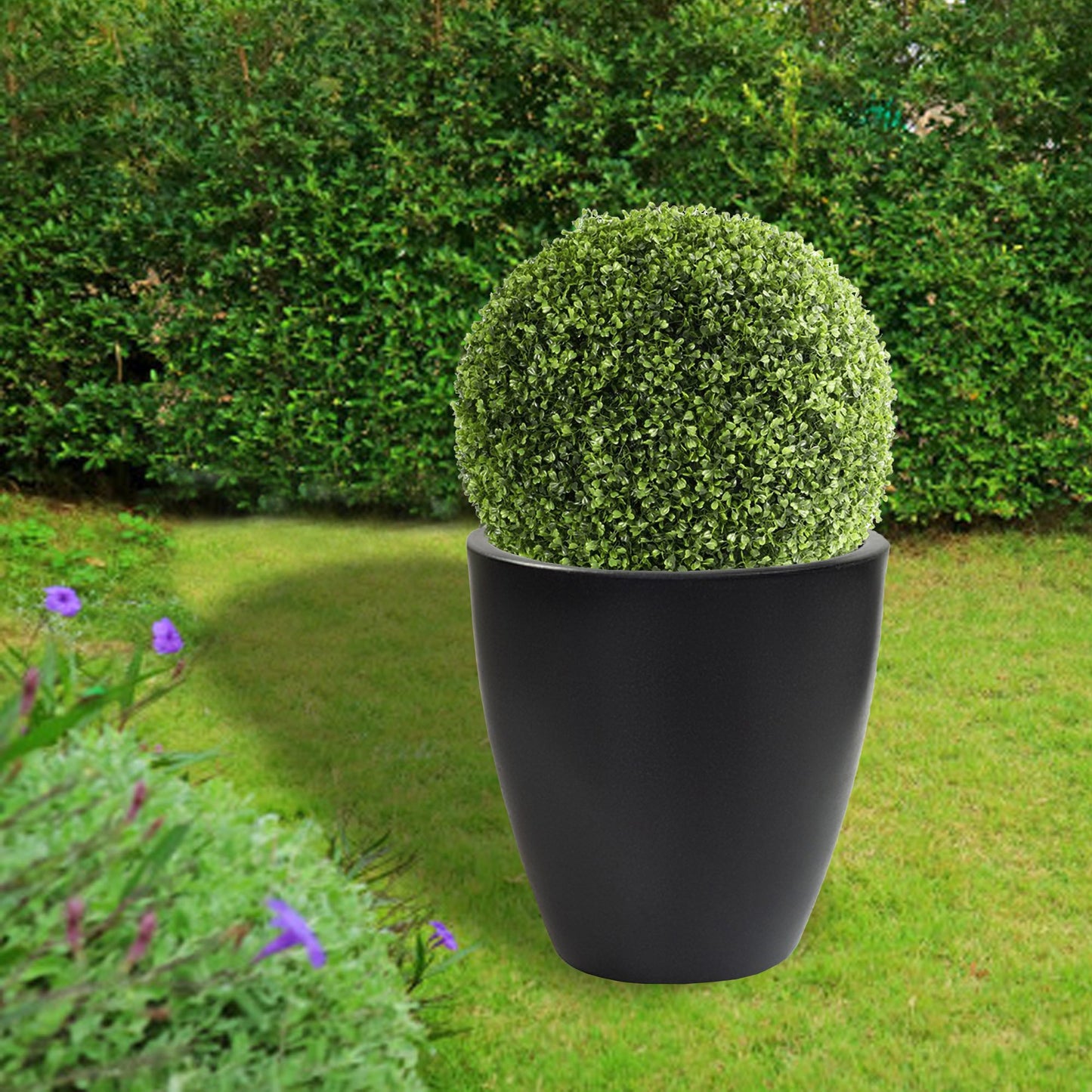 Macetero De Polietileno Por Rotomoldeo Color Antracita 40x40 Cm_3