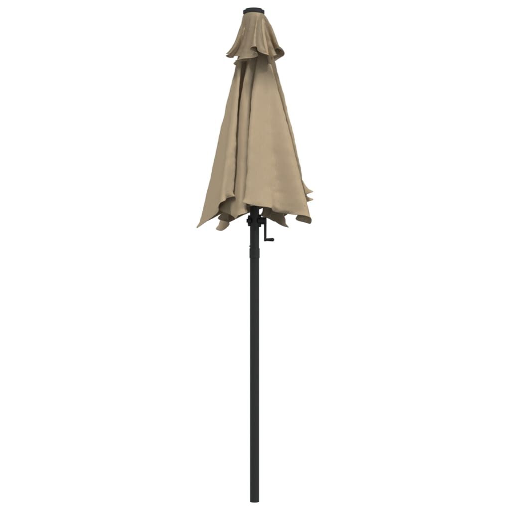Vidaxl Sombrilla De Aluminio Gris Topo 200x224 Cm_3