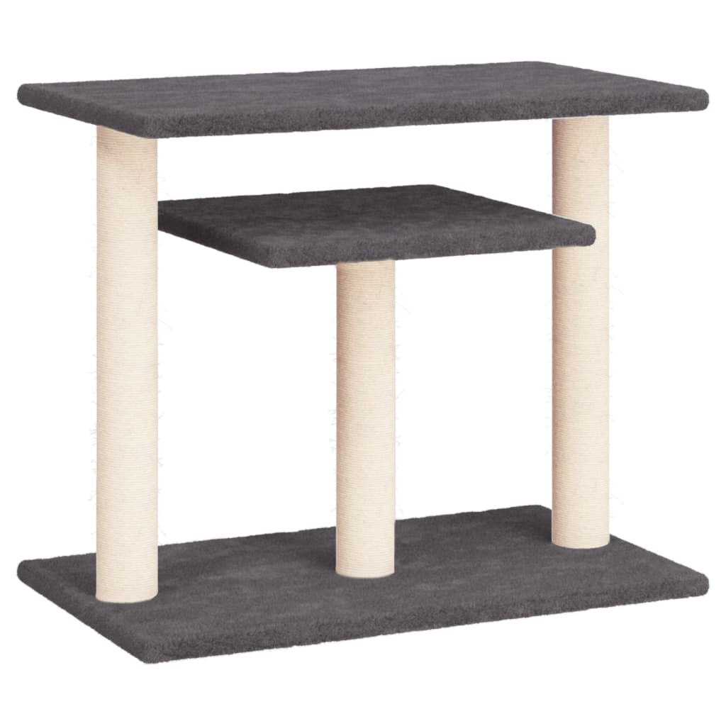 Vidaxl Postes Rascadores Para Gatos Con Plataformas Gris Oscuro 62,5cm_0