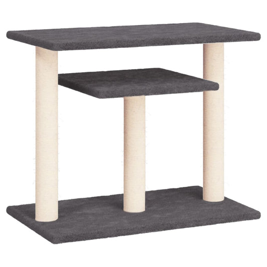 Vidaxl Postes Rascadores Para Gatos Con Plataformas Gris Oscuro 62,5cm_0