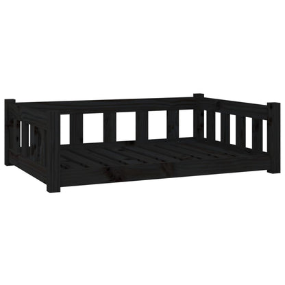 Vidaxl Cama Para Perros Madera Maciza De Pino Negro 95,5x65,5x28 Cm_0
