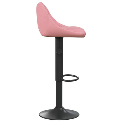 Taburete De Cocina De Terciopelo Rosa_2