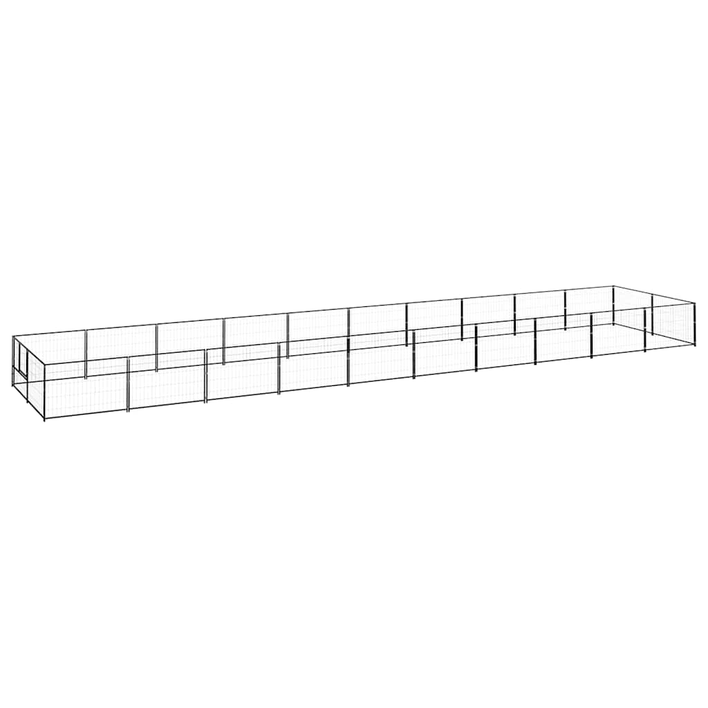 Perrera Acero 20 M² Negra_0