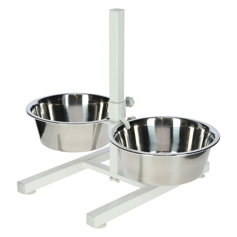 Kerbl Comedero Con Soporte Blanco 2x2,8 L 43 Cm_5