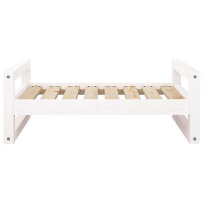 Vidaxl Cama Para Perros Madera Maciza De Pino Blanco 75,5x55,5x28 Cm_4