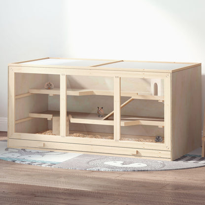 Pawhut Jaula De Madera Para Hámster Ratones Jerbos Y Otros Roedores Pequeños_1