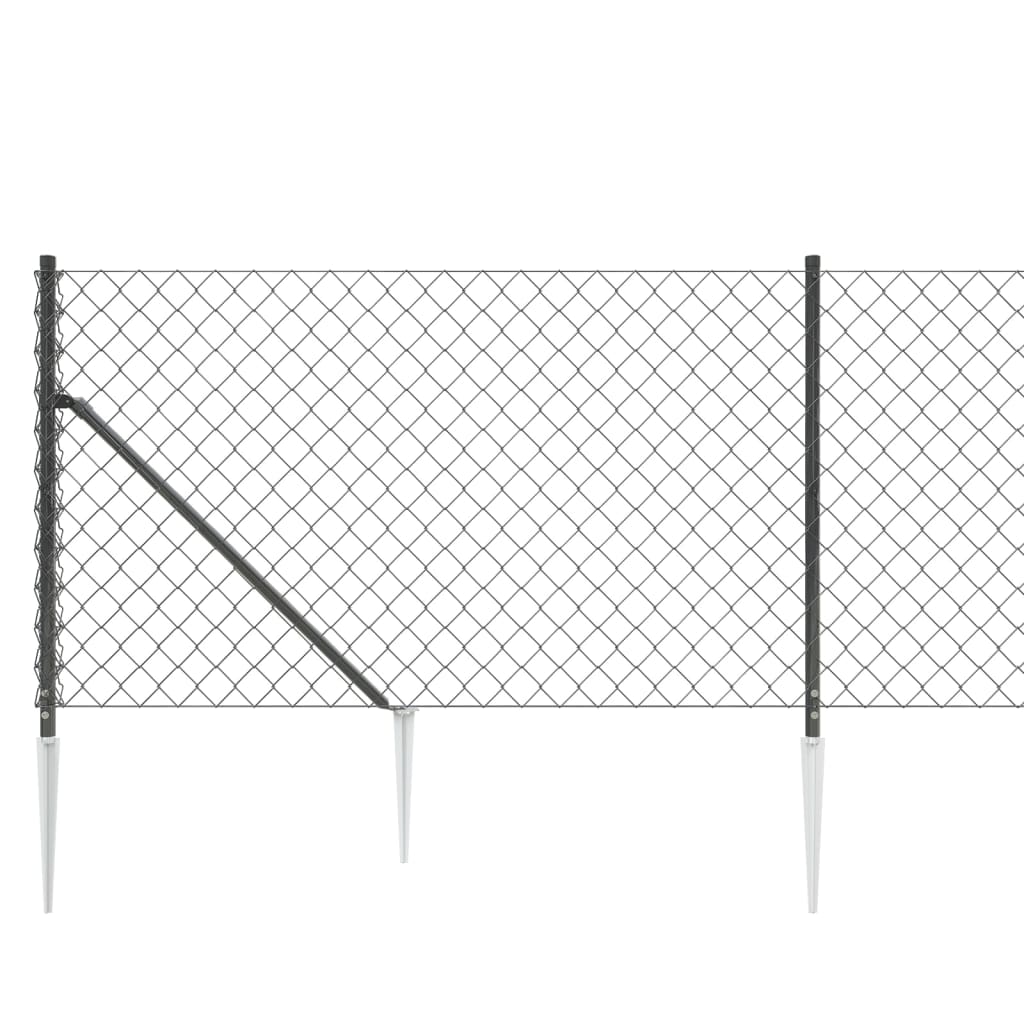 Cerca De Alambre Con Pinchos De Anclaje Gris Antracita 0,8x25 M / Vetonek_1