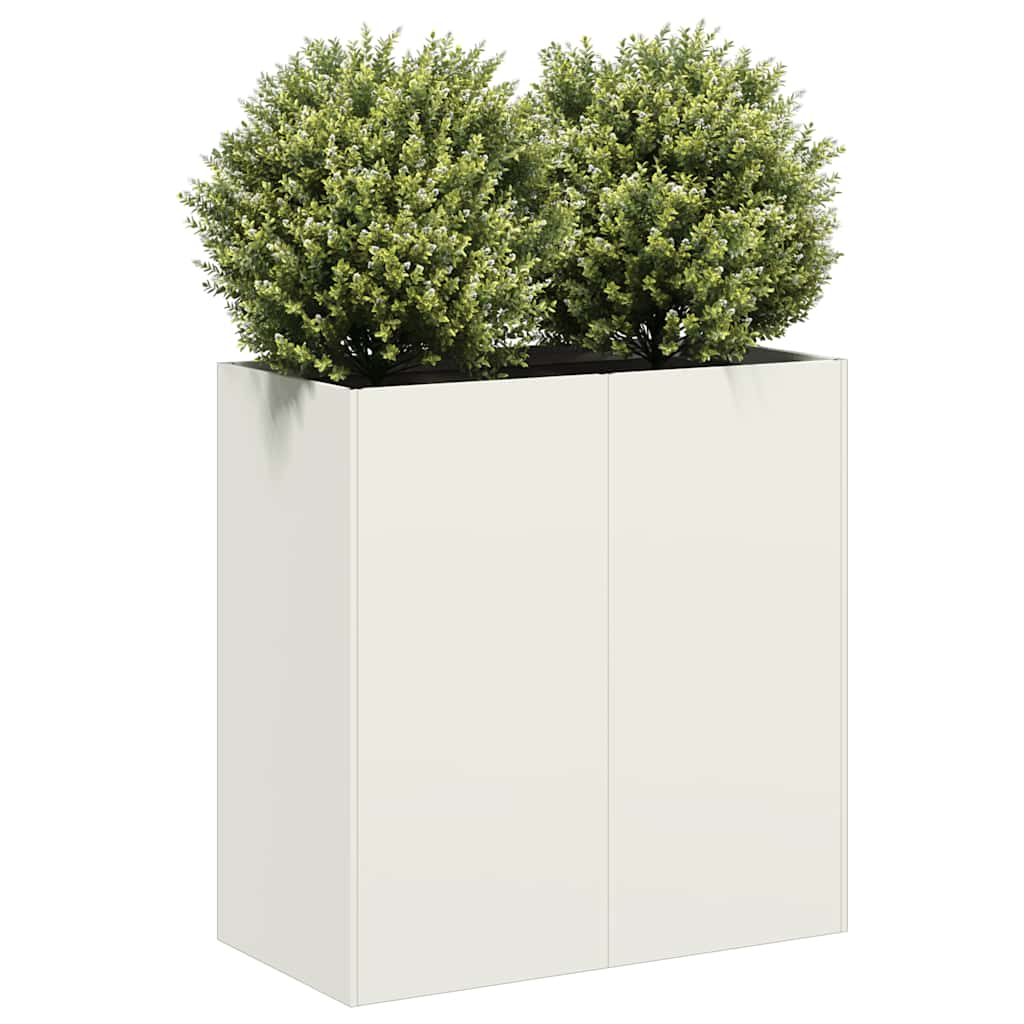 Jardinera De Acero Laminado En Frío Blanco 80x40x80 Cm_1