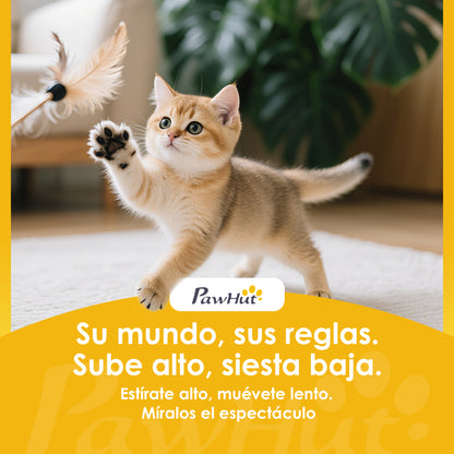 Pawhut Árbol Para Gatos Rascador Grande 50x35x134,2 Cm Con Nidos Plataformas_4