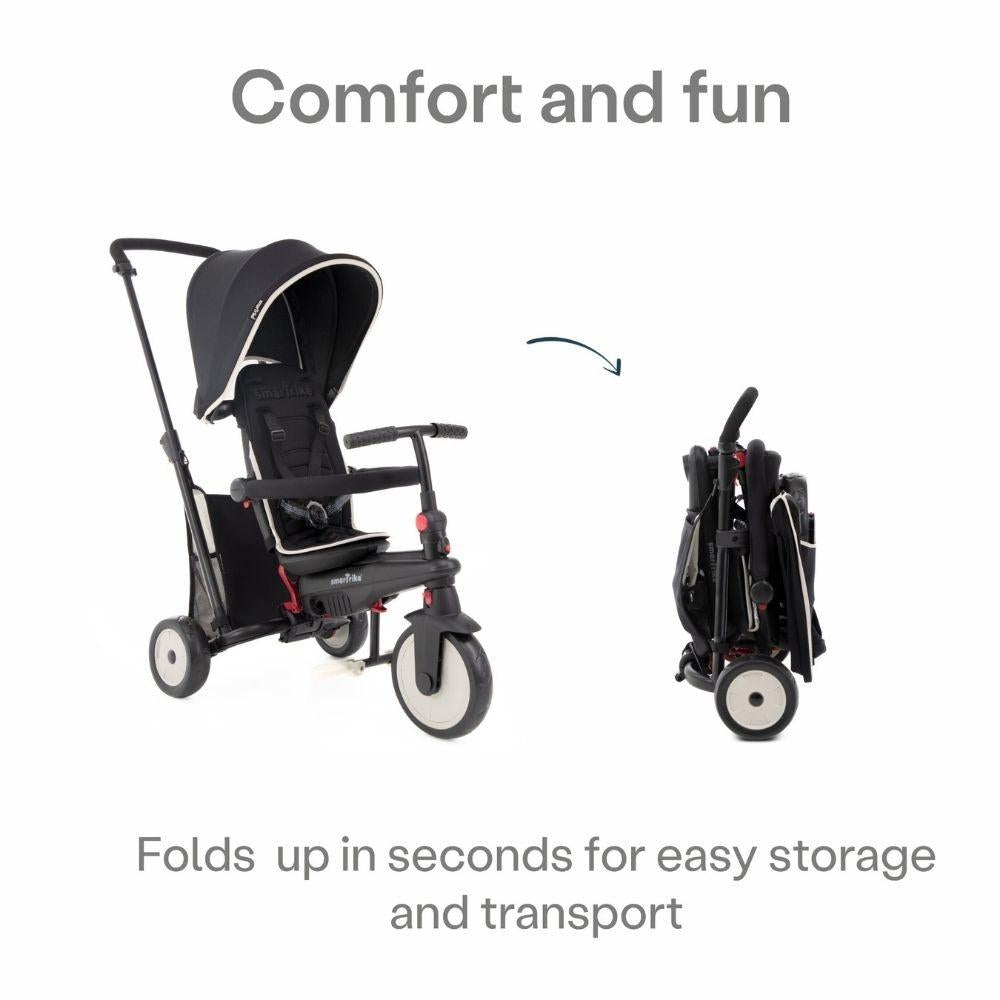 Triciclo Evolutivo Negro Smartrike Str 3 Black With Cream Piping_5