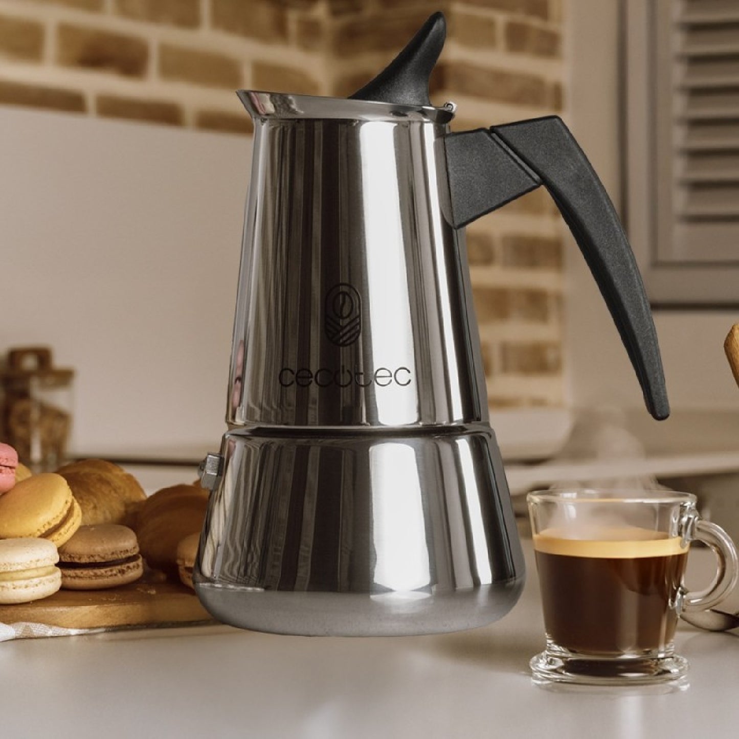 Cecotec Cafetera Italiana Piccolina 900. 450ml, 10 Tazas De Café, Acero Inoxidable, Apta Todas Superficies, Filtro Premi_2