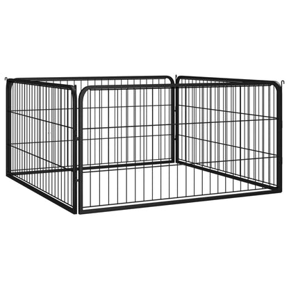 Corral Para Perros 4 Paneles Acero Con Recubrimiento En Polvo_1