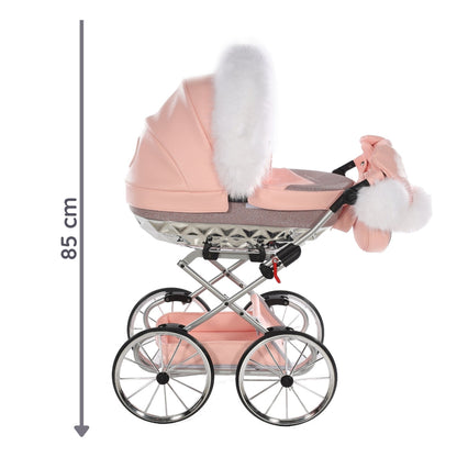 Carro De Muñecas Hand Craft Glitter Satin Classic Pink / Silver_3