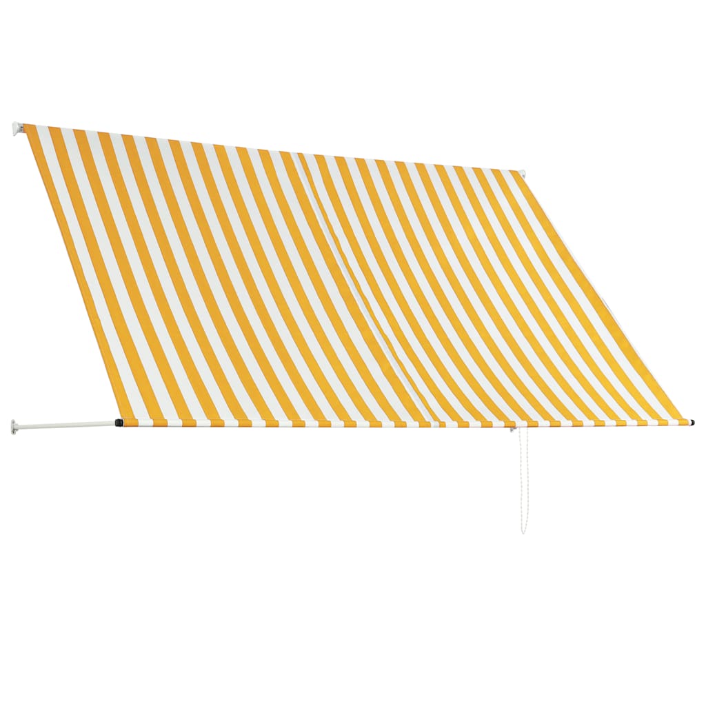 Toldo Retráctil 250x150 Cm Amarillo Y Blanco_3