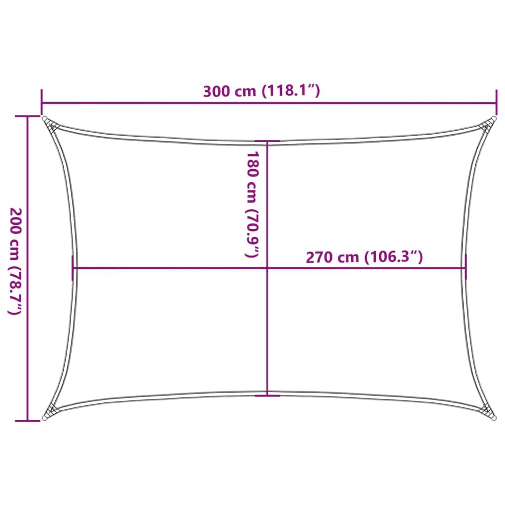 Vidaxl Toldo De Vela Hdpe Azul 160 G/m² 2x3 M_2