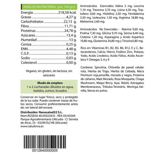 Hunza 400 g, Salud Viva