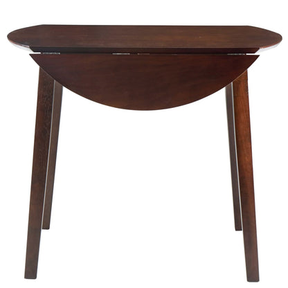 Mesa De Hojas Abatibles Redonda Mdf Marrón_3