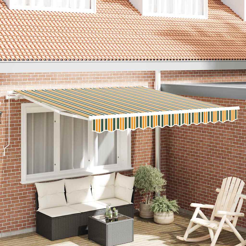 Toldo Retráctil Multicolor 350 X 250 Cm Poliéster Y Aluminio_1