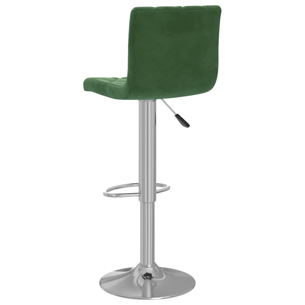 Taburetes De Cocina 2 Unidades Terciopelo Verde Oscuro_4
