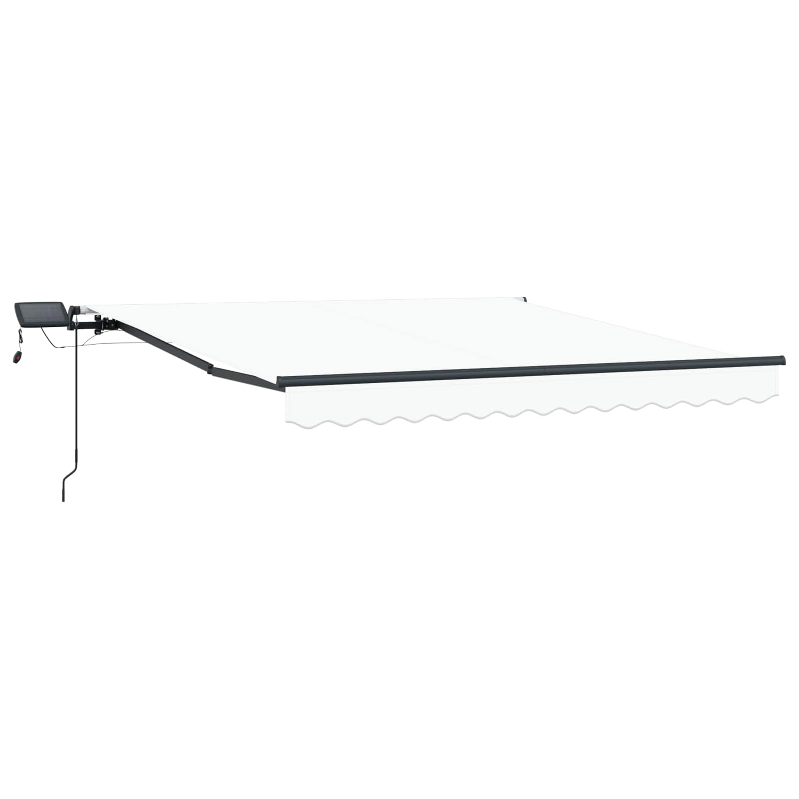 Toldo Retráctil Blanco 300 X 250 Cm Tela Y Aluminio_4