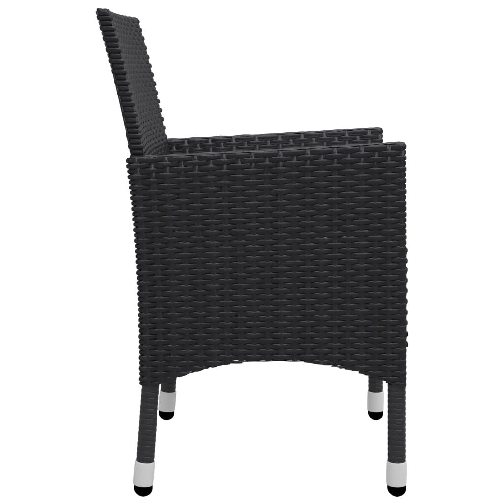 Vidaxl Juego De Comedor De Jardín De 5 Piezas Negro_4