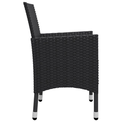 Vidaxl Juego De Comedor De Jardín De 5 Piezas Negro_4