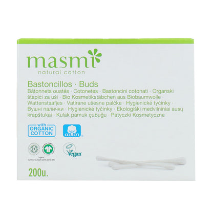 Bastoncillos de algodón ECO y stick de papel Masmi 200 ud