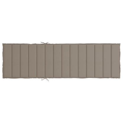 Vidaxl Cojín De Tumbona De Tela Oxford Gris Taupé 200x70x3 Cm_4