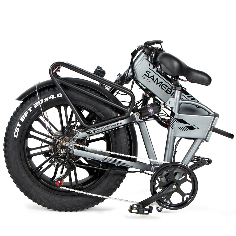 Bicicleta Eléctrica Plegable Samebike Xwlx09 750w-48v-10ah (480wh) - Rueda 20 X 4 Color Plateado_1