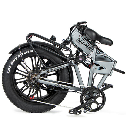 Bicicleta Eléctrica Plegable Samebike Xwlx09 750w-48v-10ah (480wh) - Rueda 20 X 4 Color Plateado_1