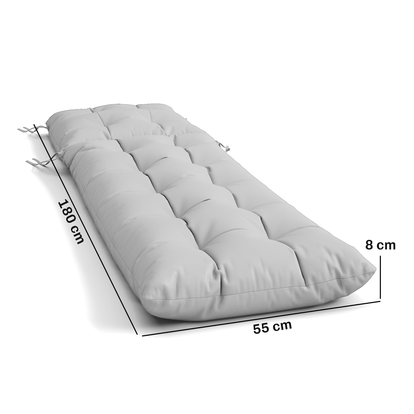 Outsunny Juego De 2 Cojines Para Tumbonas Con 4 Cintas Upf30+180x55 Cm_2