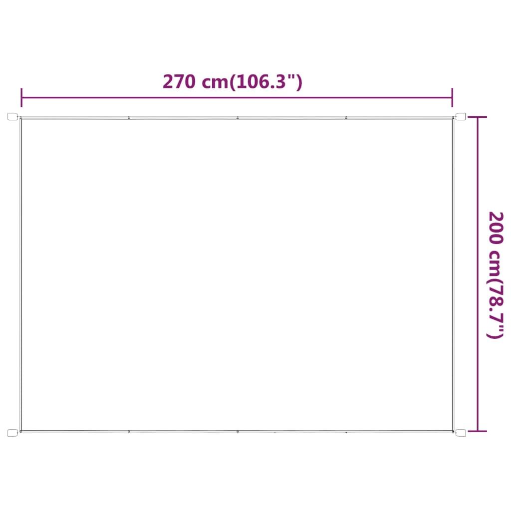 Vidaxl Toldo Vertical Beige 200x270 Cm Tela Oxford_2