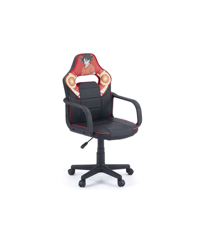 Sillon Giratorio Xtr Junior Taku Regulable En Altura En Símil Piel Negro/rojo, 98-108 Cm(_3