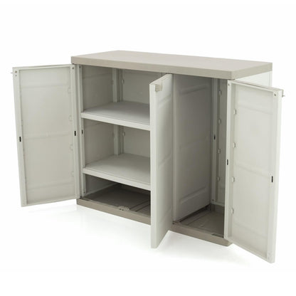 Medio Armario de 3 Puertas 105 cm Titanium Plastiken Beige