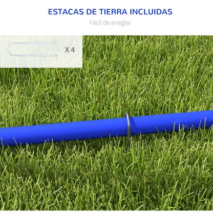 Pawhut Set De Entrenamiento De Agilidad Para Perros De 4 Piezas Blanco Y Azul_4