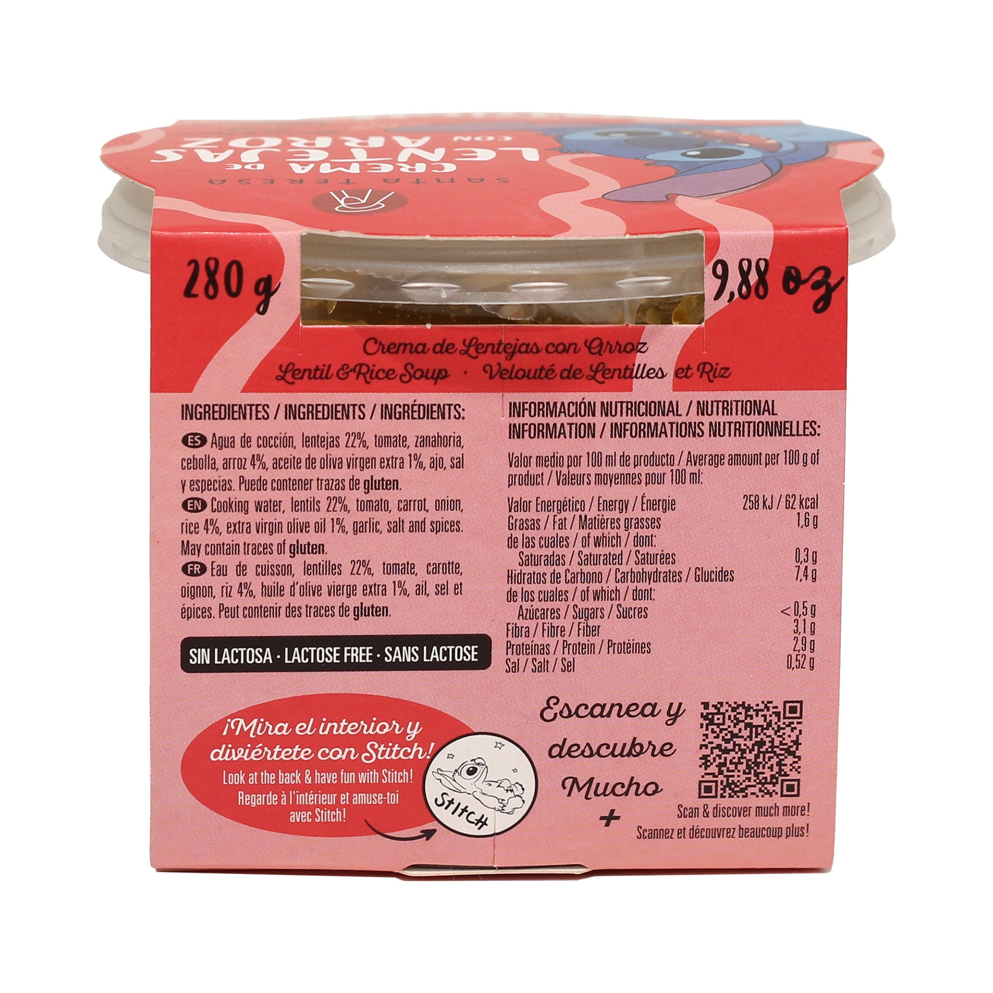 Santa Teresa - Crema De Lentejas Con Arroz Disney. Con Aceite De Oliva Virgen Extra.  280g_3