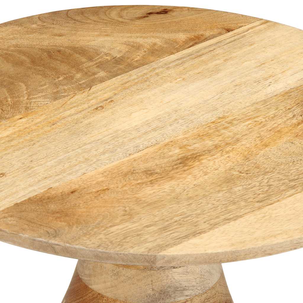 Mesa Auxiliar Madera Maciza De Mango Ø40x40 Cm_3
